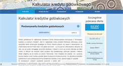 Desktop Screenshot of kalkulatorkredytugotowkowego.com
